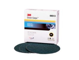 3M™ Green Corps™ Hookit™ Disc, 00513, 6 in, 60, 25 discs per carton, 5 cartons per case