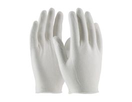 COTTON LISLE GLOVE WITHUNHEMMED CUFF - 9"