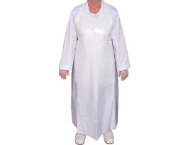 APRON DIE CUT 6 MIL PU WHITE 45 IN CS36