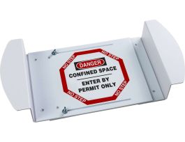 DANGER Confined Space Enter By Permit Only Sign, 30.5" H x 42" W x 0.24" D, Polystyrene;Polyester