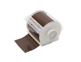 All Weather Permanent Adhesive Vinyl Label Tape for GlobalMark Printer - 4" Brown