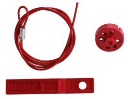 Extra Secure Red Spin Lockout System with 59" Cable and Operating Tool