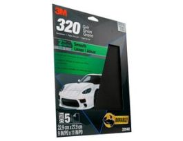 3M™ Wetordry™ Sandpaper, 32040, 320 Grit, 9 inch x 11 inch, 5 per pack, 20 per case