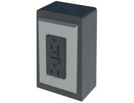 Single Gang, Double Faced Electrical Pedestal, GFI Outlets