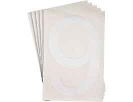 ToughStripe® Floor Marking Polyester 8 in Label Number 9 White 20/PK