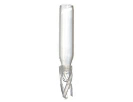 VIAL INSERT 8MM GLASS,FLAT BOTTOM