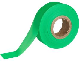 Flagging Tape, Plastic, Fluorescent Green, 1.188" x 150'