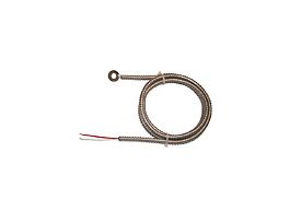 Type-J Hvy Dty Bolt-On Probe Bare Grounded 5ft Strt 304 SS Armoredor/Fib Cable