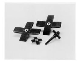 Standard Abrasives™ A/O Cross Pad 700307, 8 PLY, 2 in x 2 in x 1/2 in, 8-32, 100/Carton, 1000 ea/Case