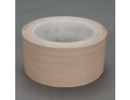 3M™ PTFE Film Tape 5498, Beige, 3 in x 36 yd, 4.2 mil, 12 rolls per case, Paper Core