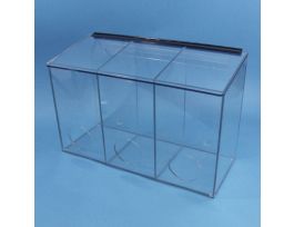 3 COMPARTMENT DISP W/FRONT ACCESS PETG