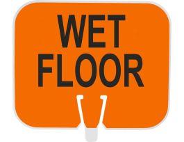Wet Floor Cone Sign, 10.5" H x 12.75" W x .06" D, Black/Orange