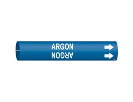 ARGON Pipe Marker, 0.875" H x 0.875" W, Fits Pipes 1.5" Dia. Thru 2.375" Dia.