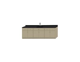Cabinet Grouping with Sink, 9'