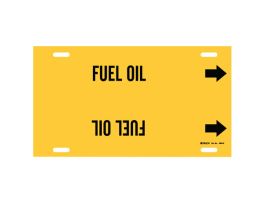 Fuel Oil Pipe Marker, 10" H x 32" W, Fits Pipes 10" Dia. Thru 15" Dia.