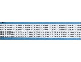 Numerical Wire Markers Permanent Adhesive Vinyl 0.75 in H Legend: 62, 1800 Total