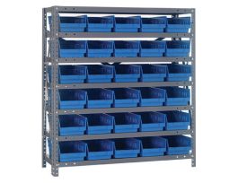 12IN X 36IN X 39IN 30 BLUE BINS 4IN BIN