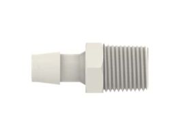 Fitting, Polypropylene,  Straight, Hose Barb to Threaded Adapter, 5/8" ID x 1/2" NPT(M); 1/EA