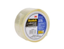 Scotch® Box Sealing Tape 375, Clear, 48 mm x 50 m, 36/Case, Individually Wrapped Conveniently Packaged