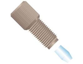 NanoTight Fitting, Headless, Short, Natural PEEK/ETFE, Max 0.063" Hole, 1/16" OD Tubing, 10-32 Coned; 10/PK
