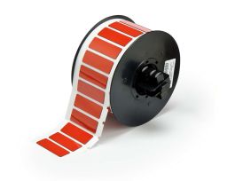 B30 Series Raised Profile Rectangular Labels 0.59 in H x 1.77 in W Red 450/RL