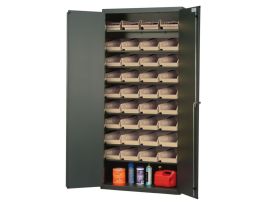 CABINET W/36 IVORY BINS STEEL 36X18X78IN