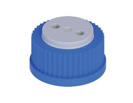 Solvent Delivery Cap with Viton Air Inlet Valve, Two 1/4-28 ports, GL45; 1/EA