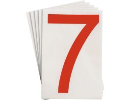 ToughStripe® Floor Marking Polyester 8 in Label Number 7 Red 20/PK