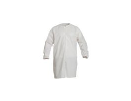 ProClean® Frock. Serged Seams. Bound Neck. Set Sleeve Design. Covered Elastic Wrists. Zipper Closure, 30/CS, White