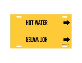 Hot Water Pipe Marker, 10" H x 24" W, Fits Pipes 8" Dia. Thru 9.875" Dia.