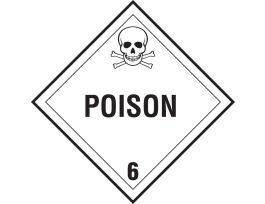 Poison Sign, 10.75" H x 10.75" W x 0.004" D, Vinyl
