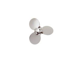 316 Stainless Steel three-blade propeller, 3" dia x 5/16" bore dia