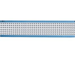 Numerical Wire Markers Permanent Adhesive Vinyl 0.75 in H Legend: 78, 1800 Total