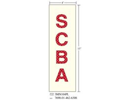 3M™ Photoluminescent Film 6900, Shipboard Sign 3MN104PL, 4 in x 13 in, "SCBA", 10/Package