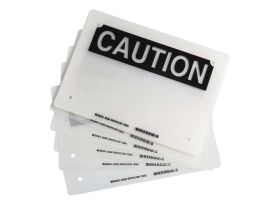 Laminating Pouches, CAUTION, 11" H x 8" W, Pack of 10 Each