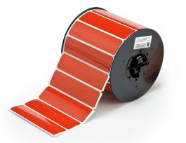 B30 Series Raised Profile Rectangular Labels 1 in H x 4 in W Red 300/RL