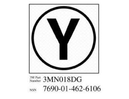 3M™ Diamond Grade™ Damage Control Sign 3MN018DG, "Cir Yoke", 2 in x 2 in, 10/Package
