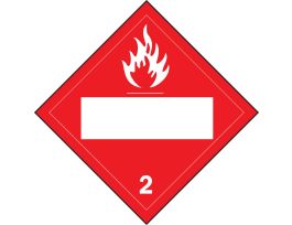 2 Sign w/Flames Pictogram, 10.75" H x 10.75" W x 0.1" D, Fiberglass