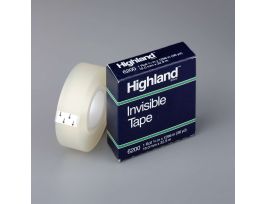 Highland™ Invisible Tape 6200, 3/4 in x 1296 in Boxed