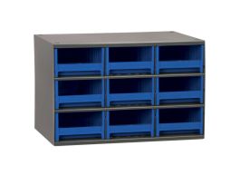 CABINET 19-SERIES STEEL W/ 9 BLU DRWRS