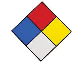 NFPA Diamond Labels, 7.5" H x 7.5" W x 0.004" D