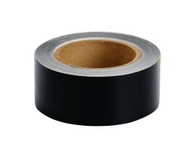 Solid Color Banding Tape for Pipe Marking - Roll Form, Pressure Sensitive Vinyl, Black, 2" x 30 Yd