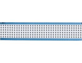 Numerical Wire Markers Permanent Adhesive Vinyl 0.75 in H Legend: 6, 1800 Total