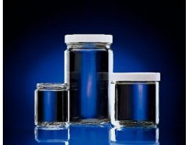 JAR CLR W/WHT PP CAP CS12 32OZ