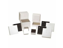 Cardboard Freezer Box, Plain White, 5-3/4" x 5-3/4" x 4-7/8"H; without Divider