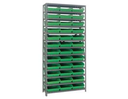 18INX36INX75IN 36 GREEN BINS 4IN BIN