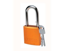 Standard Safety Aluminum Padlock 1.5 in Aluminum Shackle KD Orange