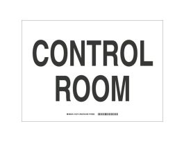 Control Room Sign, 10" H x 14" W x 0.06" D, Polystyrene