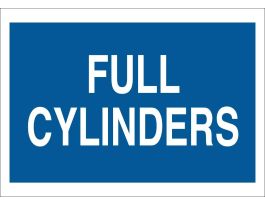 Full Cylinders Sign, 10" H x 14" W x 0.1" D, Fiberglass