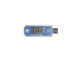 Temperature data logger with display and long-life battery
